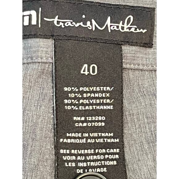 TravisMathew Men’s 40 Gray Wanderlust 9” Performance Golf Casual Shorts Dray - Picture 3 of 7